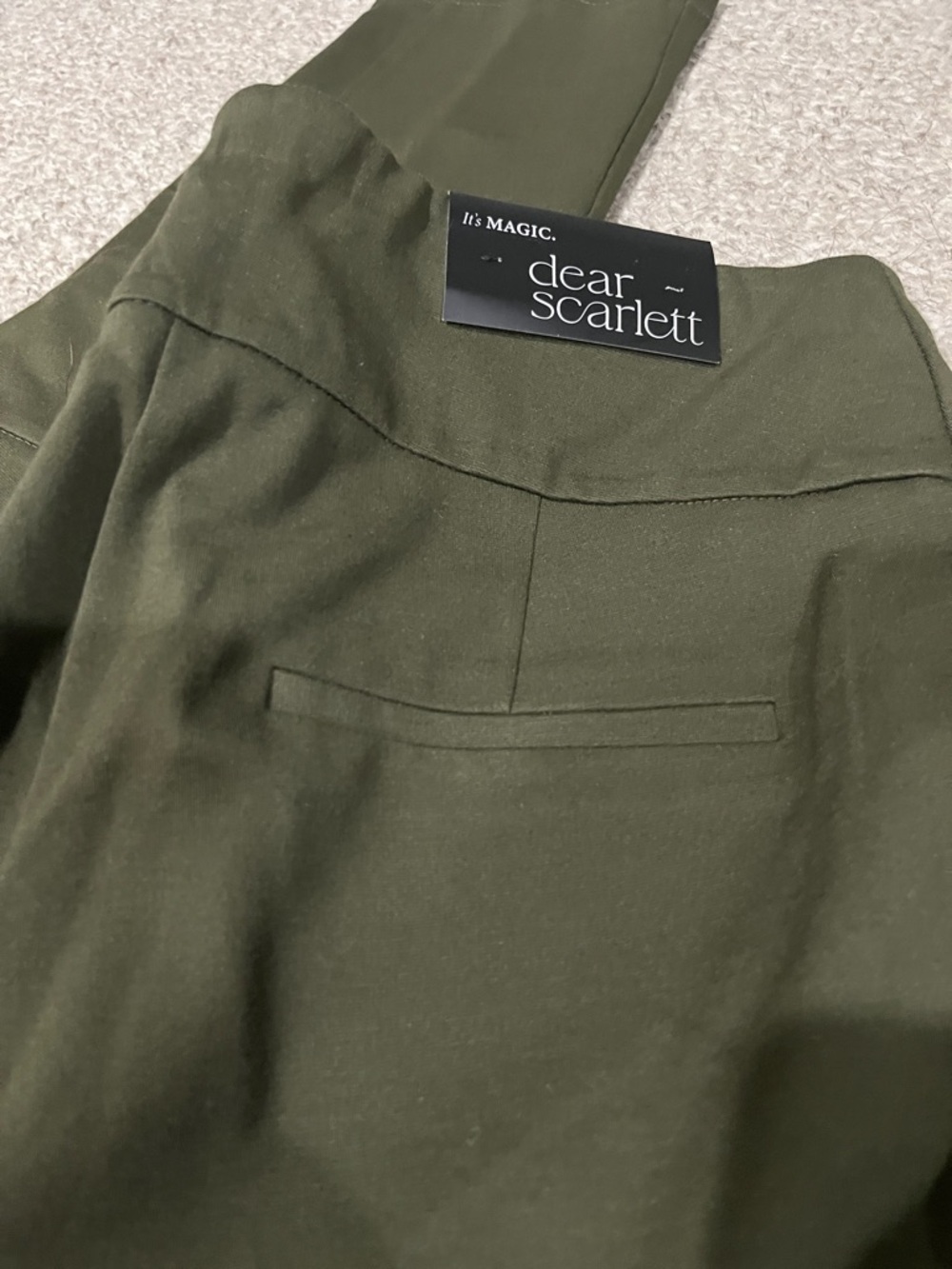 Dear Scarlett Stretch Ankle Pants in Olive Green - Picture 7 of 9